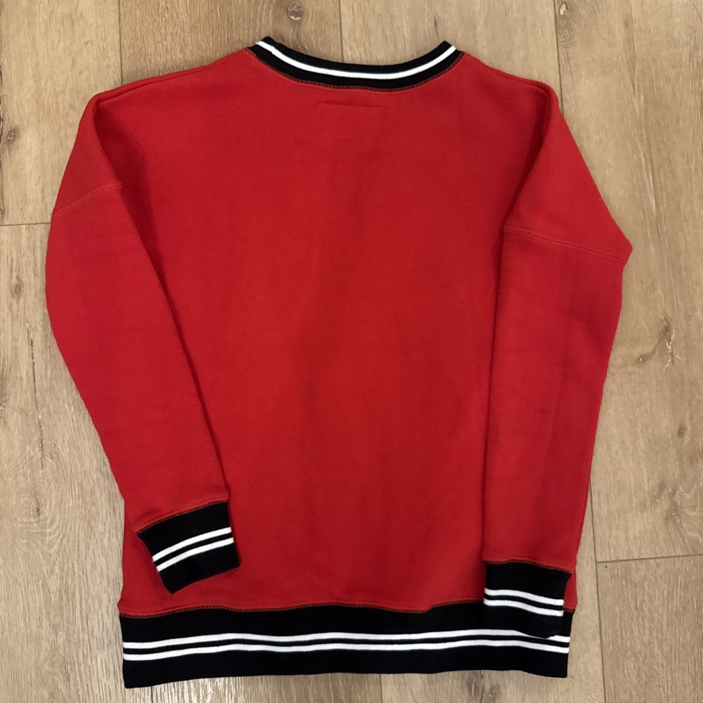 Ohio State Buckeyes Crewneck Sweatshirt Red XS Striped Trim NCAA College - Picture 8 of 8